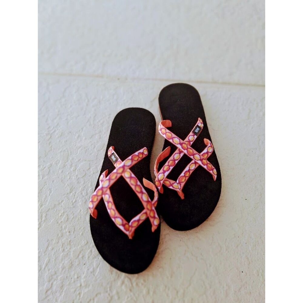 Teva Olowahu 6840B Multicolor Strappy Mush Flip Flop Sandals Women’s 8